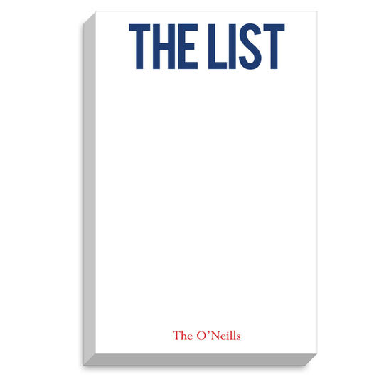 The List Chunky Notepad